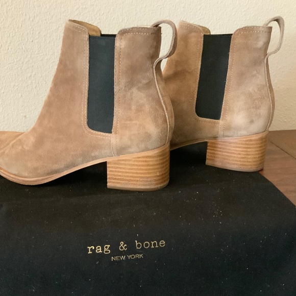Bone Womens Ankle Boots Camel Suede 